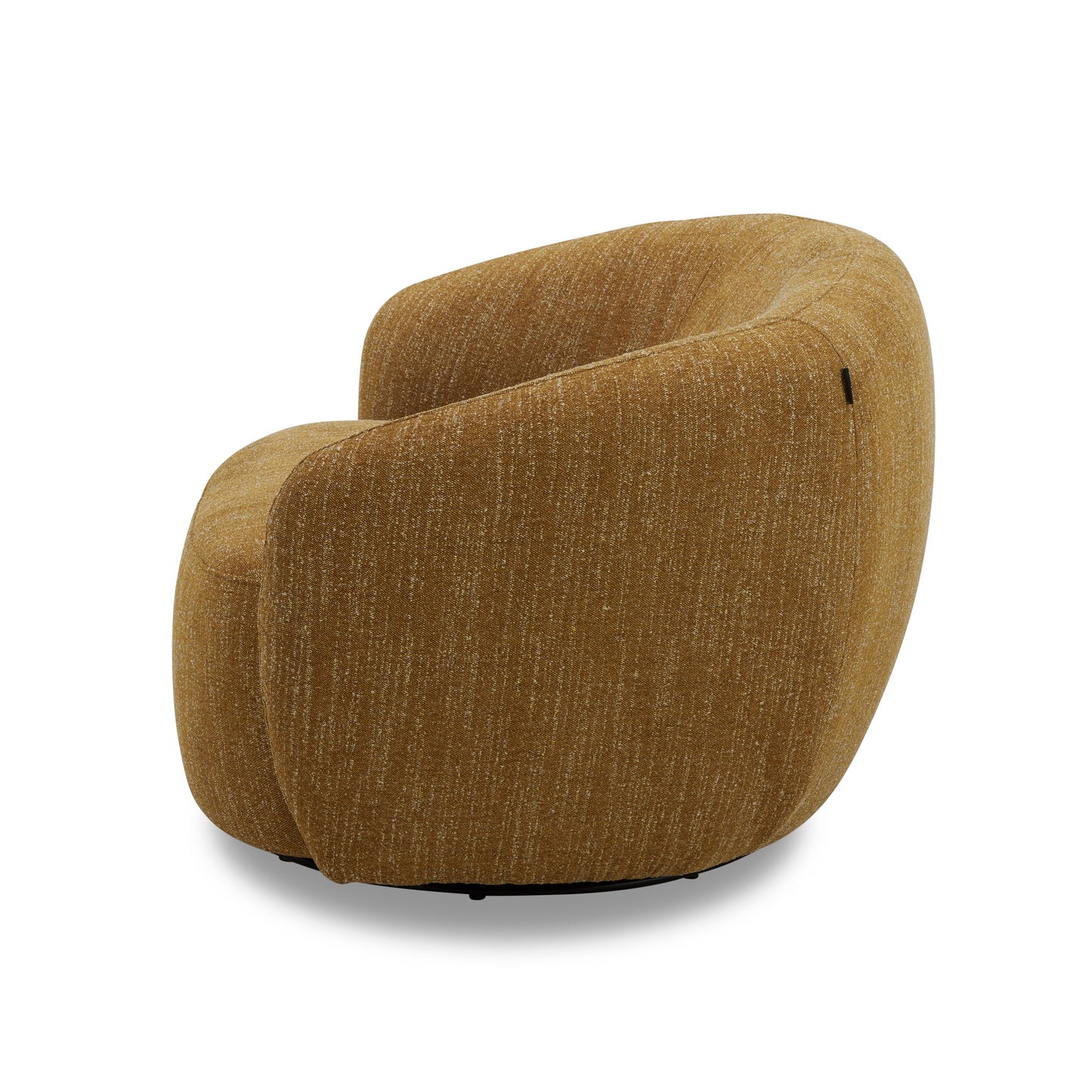 Divani Casa Norris Modern Mustard Fabric Swivel Accent Chair