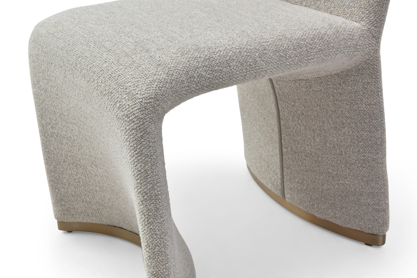 Modrest Kenda Contemporary Grey and Brushed Gold Dining Chair