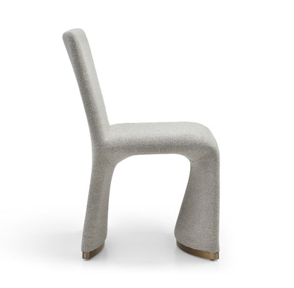Modrest Kenda Contemporary Grey and Brushed Gold Dining Chair