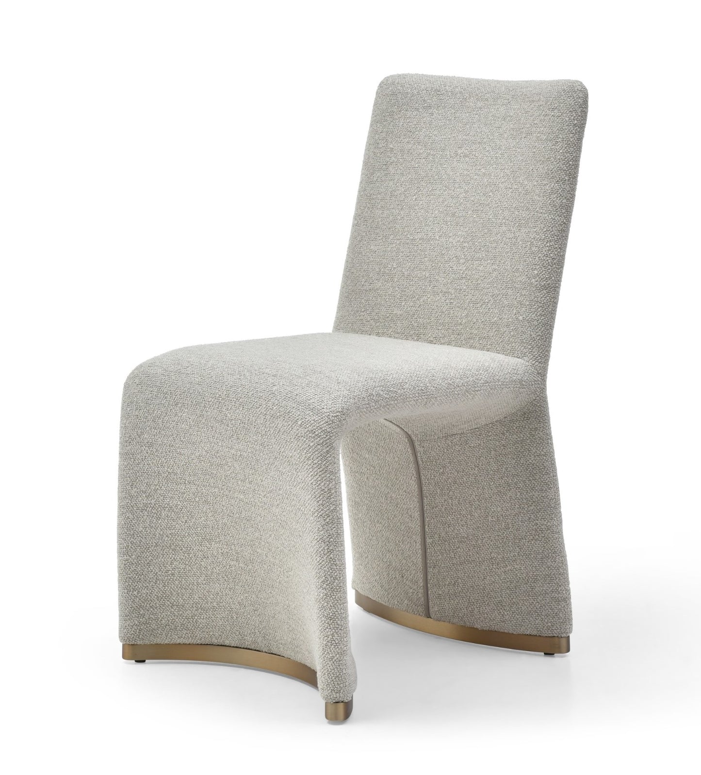 Modrest Kenda Contemporary Grey and Brushed Gold Dining Chair