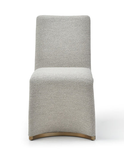 Modrest Kenda Contemporary Grey and Brushed Gold Dining Chair