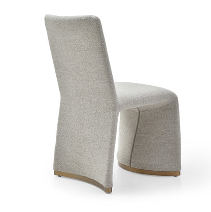 Modrest Kenda Contemporary Grey and Brushed Gold Dining Chair