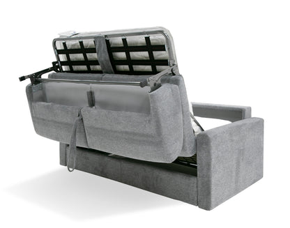 Lamod Italia Revers Italian Modern Grey Fabric Full Sofa Bed