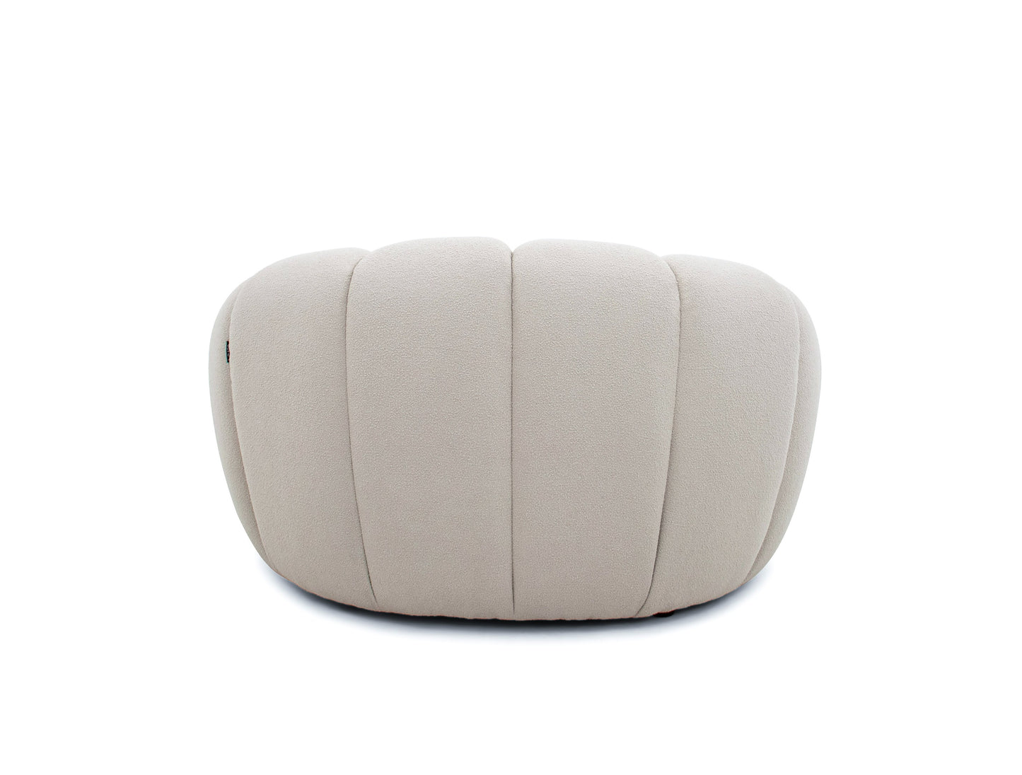 Divani Casa Yolonda Modern Curved Beige Fabric Chair