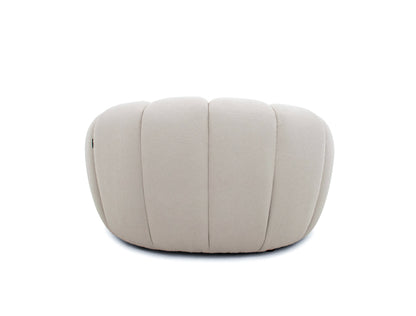 Divani Casa Yolonda Modern Curved Beige Fabric Chair