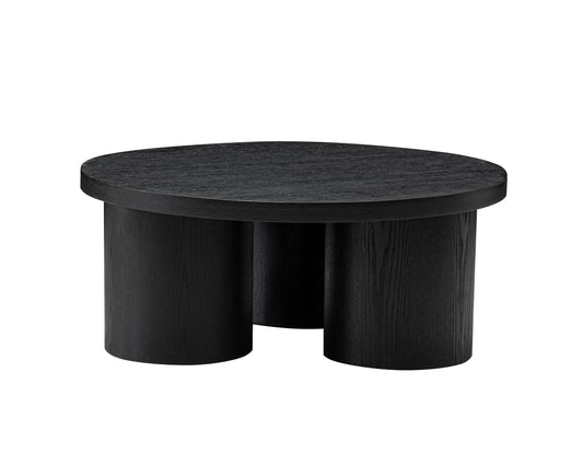 Modrest Babson Modern Black Oak Round Coffee Table