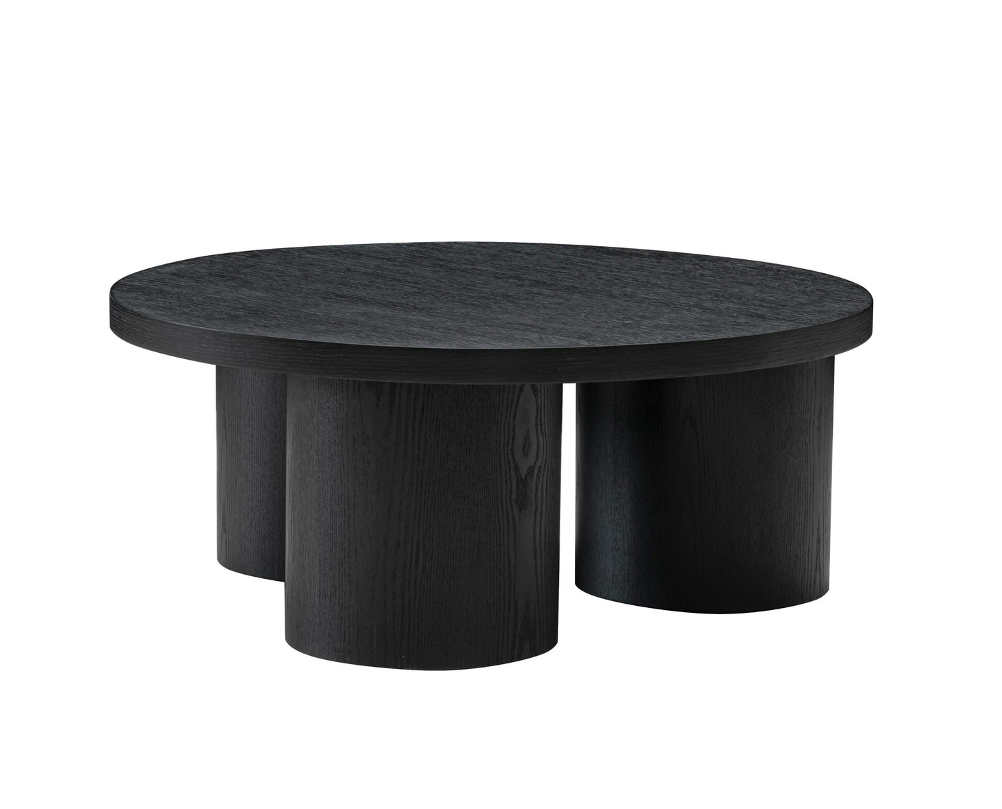 Modrest Babson Modern Black Oak Round Coffee Table
