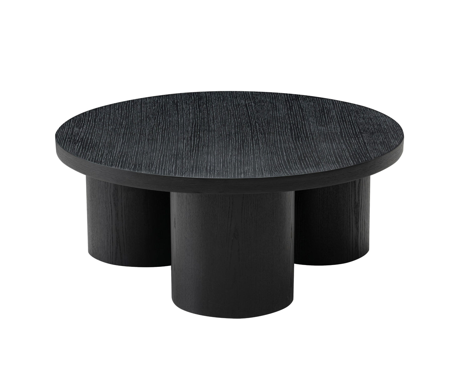 Modrest Babson Modern Black Oak Round Coffee Table