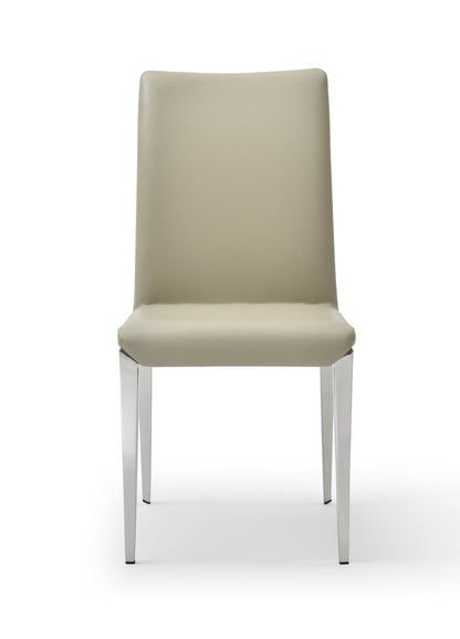 Modrest Taryn Modern Light Grey Stainless Steel Dining Chair