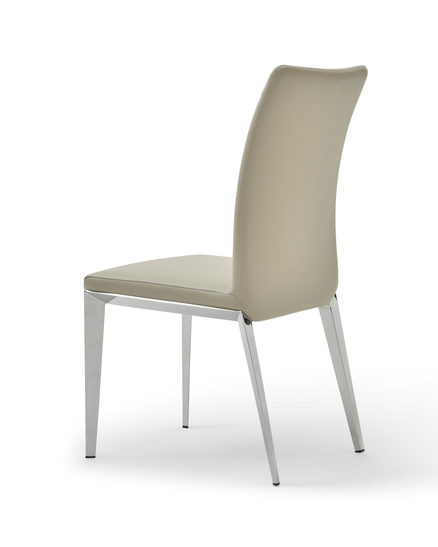 Modrest Taryn Modern Light Grey Stainless Steel Dining Chair