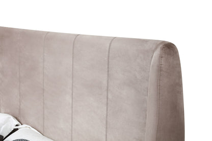 Modrest Roma Modern Taupe Microfiber Upholstered Bed