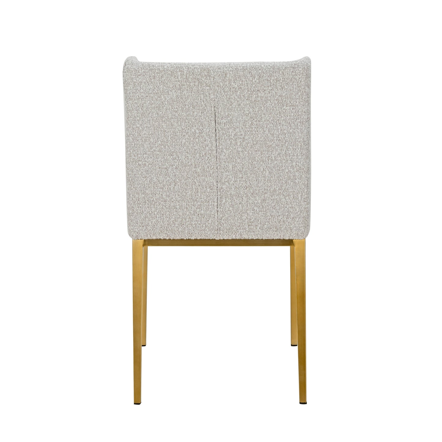 Modrest Mimi Modern Light Grey Fabric Antique Brass Dining Chair