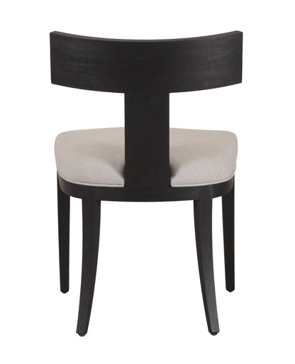 Modrest Fabien Mid-Century Modern Beige Linen Black Walnut Dining Chair