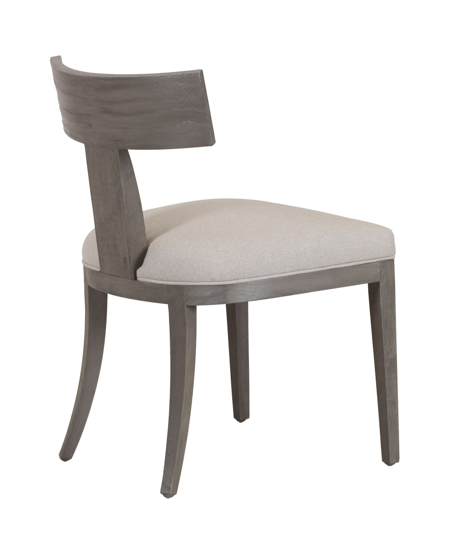 Modrest Fabien Mid-Century Modern Beige Linen Grey Wash Dining Chair