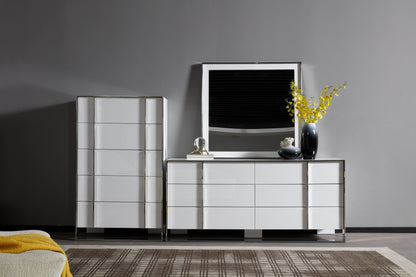 Modrest Cartier Modern White Stainless Steel Chest