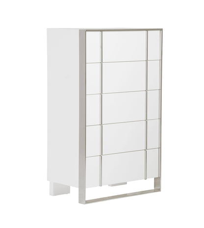 Modrest Cartier Modern White Stainless Steel Chest
