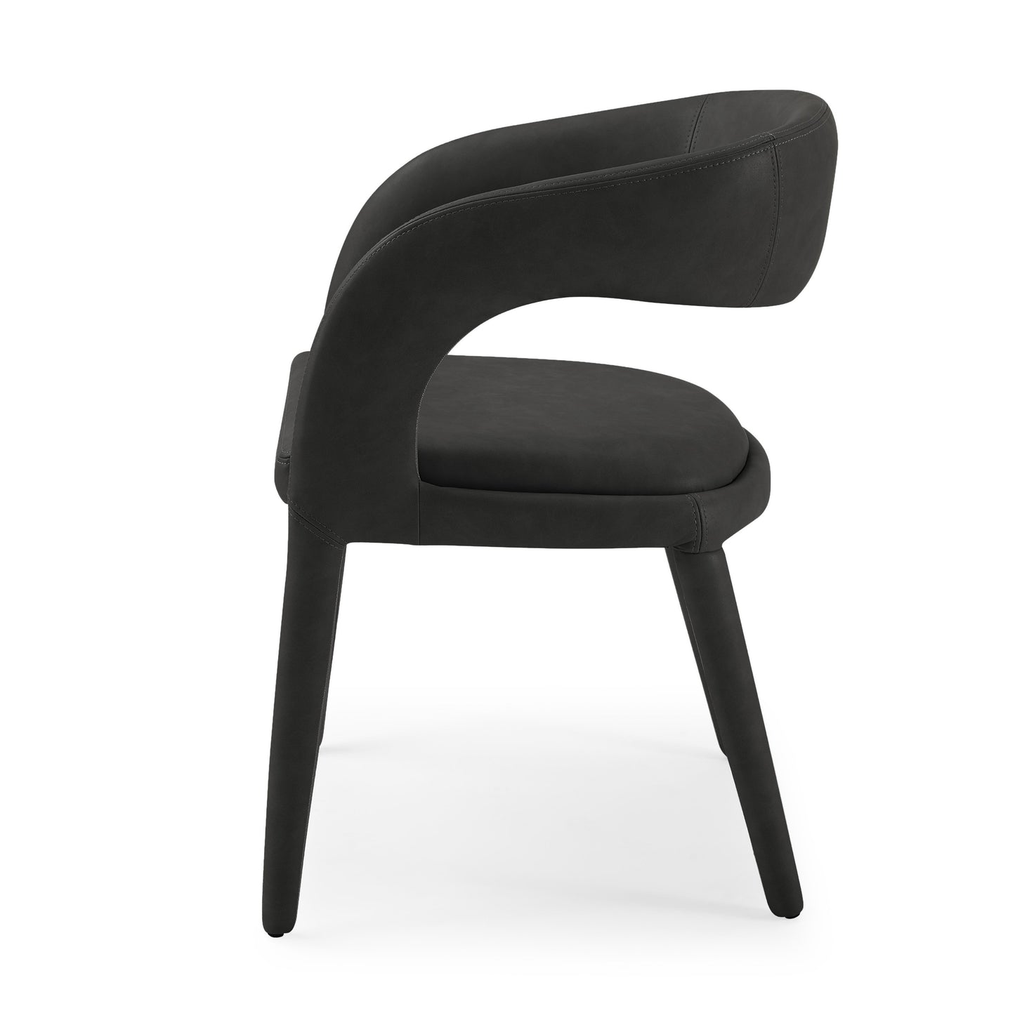 Modrest Faerron Modern Black Leatherette Dining Chair