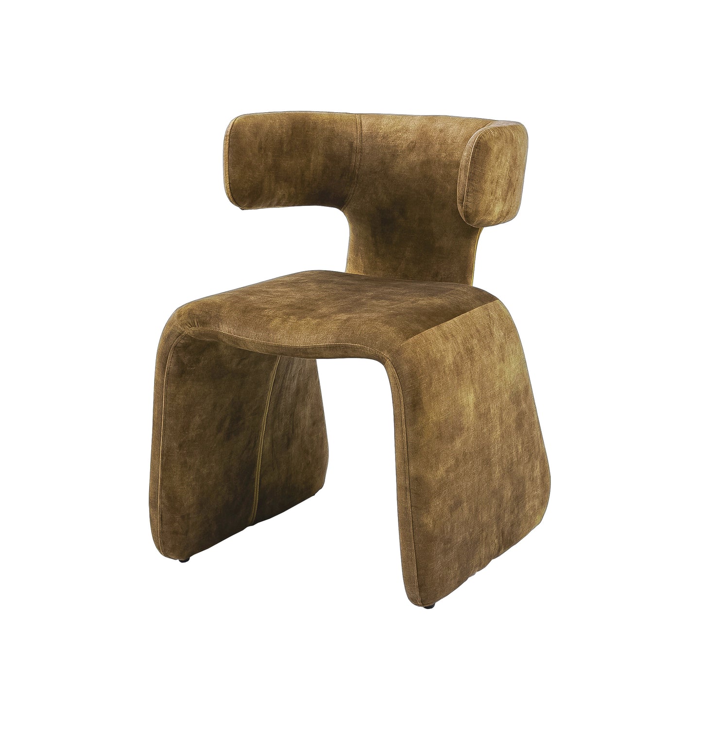 Modrest Bergman Modern Brown Velvet Dining Chair