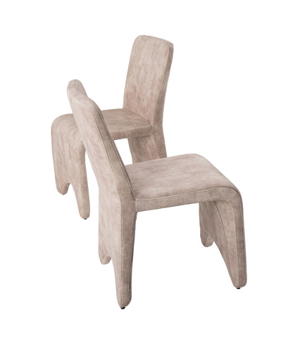 Modrest Ditka Modern Beige Velvet Dining Chair