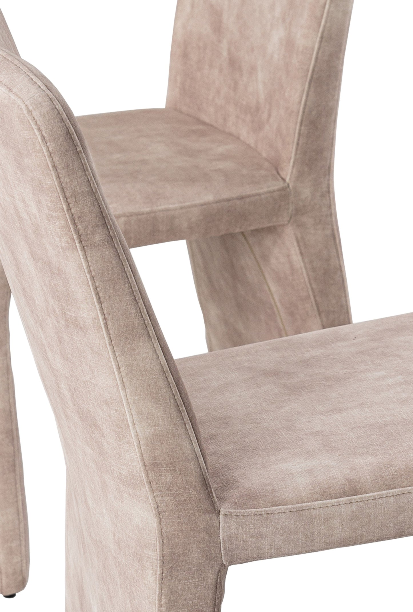 Modrest Ditka Modern Beige Velvet Dining Chair