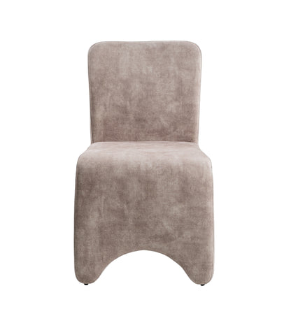 Modrest Ditka Modern Beige Velvet Dining Chair
