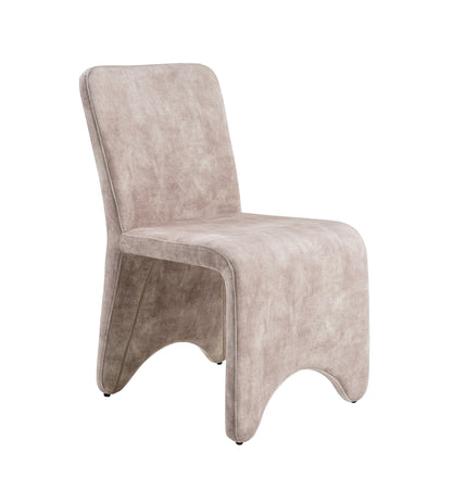 Modrest Ditka Modern Beige Velvet Dining Chair