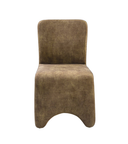 Modrest Ditka Modern Camel Velvet Dining Chair