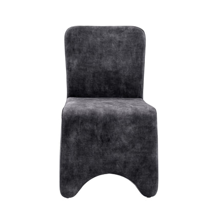 Modrest Ditka Modern Grey Velvet Dining Chair