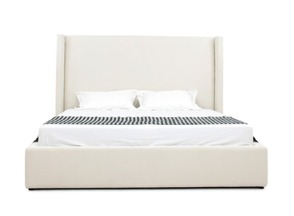 Modrest Byrne Modern Off White Fabric Bed