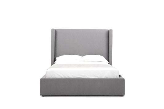 East King Modrest Byrne Modern Grey Fabric Bed