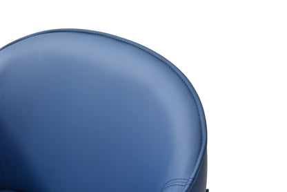 Modrest Calderon Modern Blue and Beige Vegan Leather Counter Chair