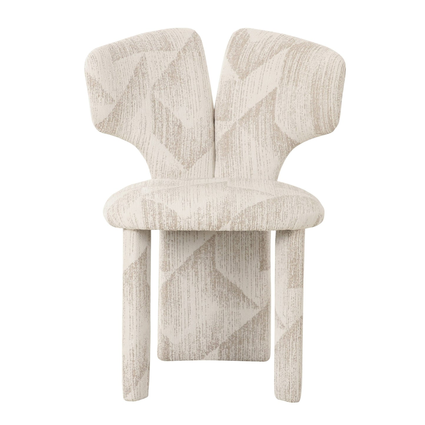 Modrest Masuda Modern Beige Pattern Fabric Dining Chair