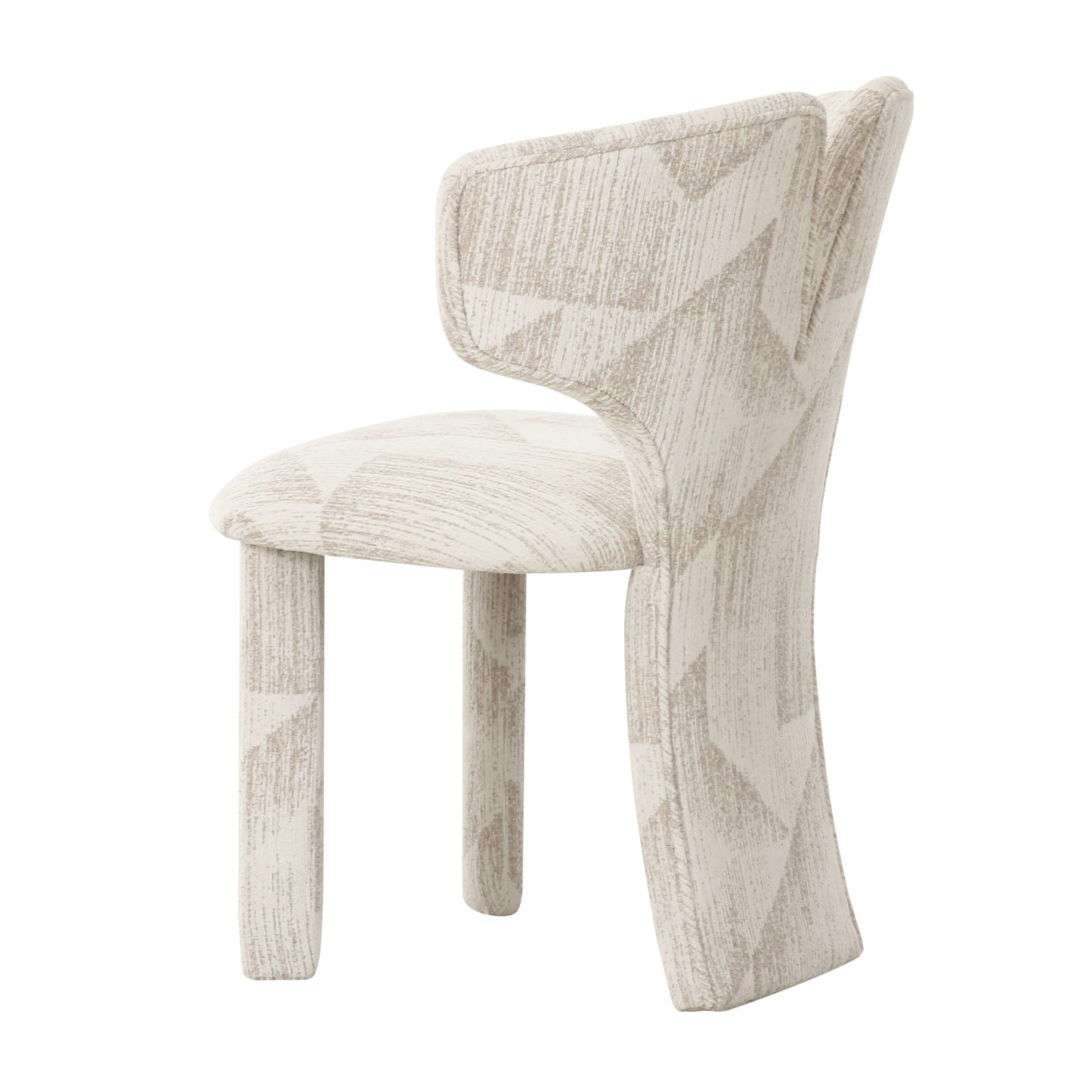 Modrest Masuda Modern Beige Pattern Fabric Dining Chair