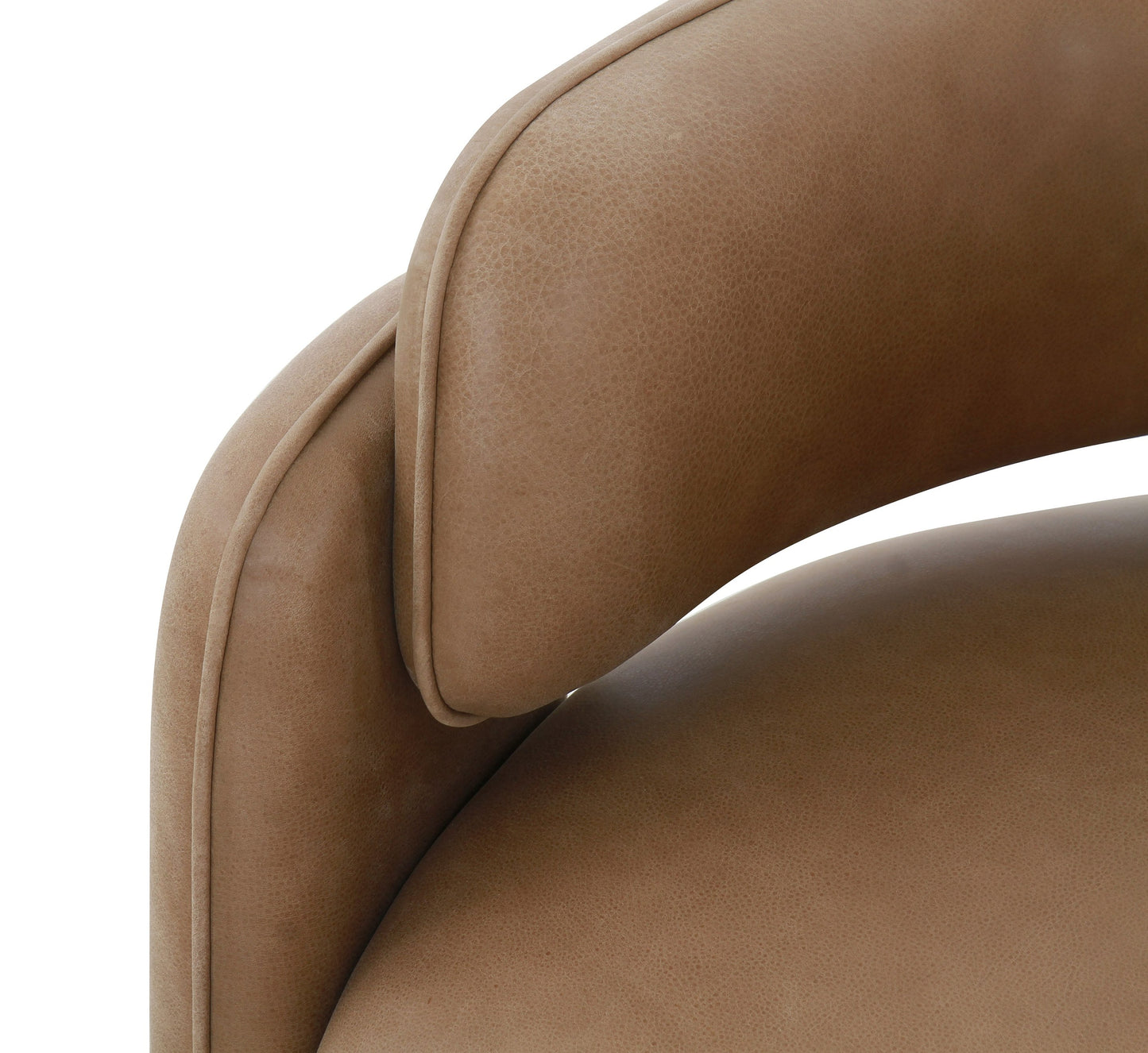 Modrest Tioga Modern Brown Leather Accent Chair