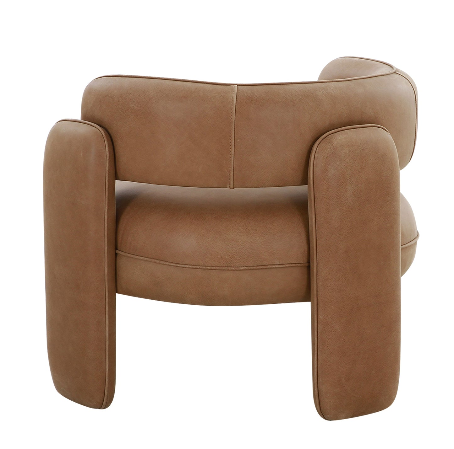 Modrest Tioga Modern Brown Leather Accent Chair