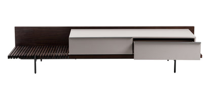 Modrest Colima Modern Matte Beige Walnut TV Stand