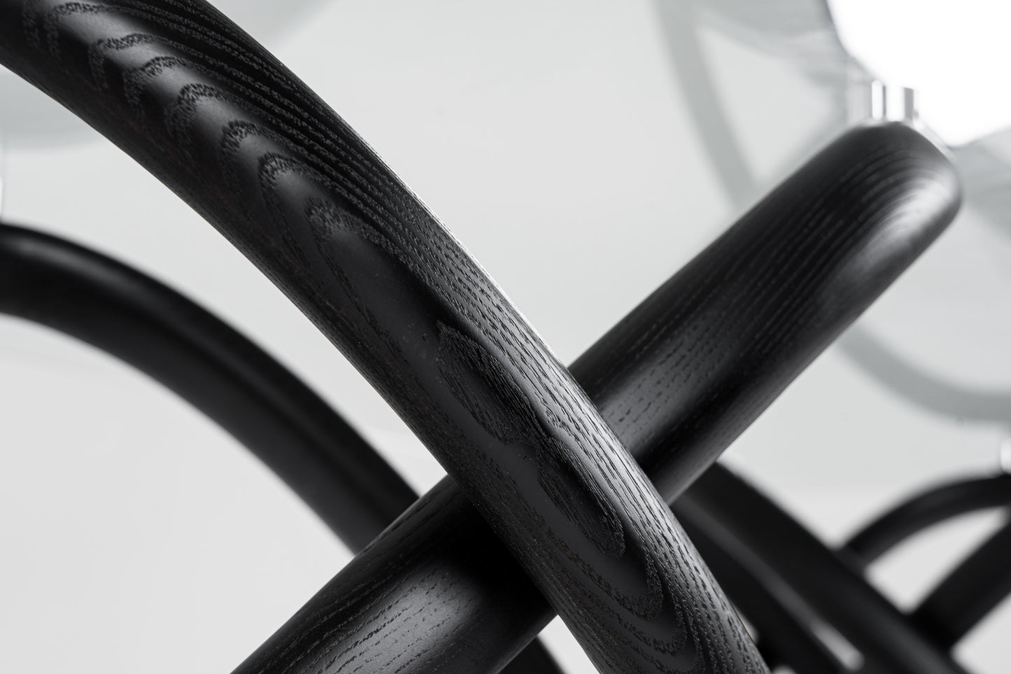 Modrest Mason Modern Glass and Black Ash Dining Table