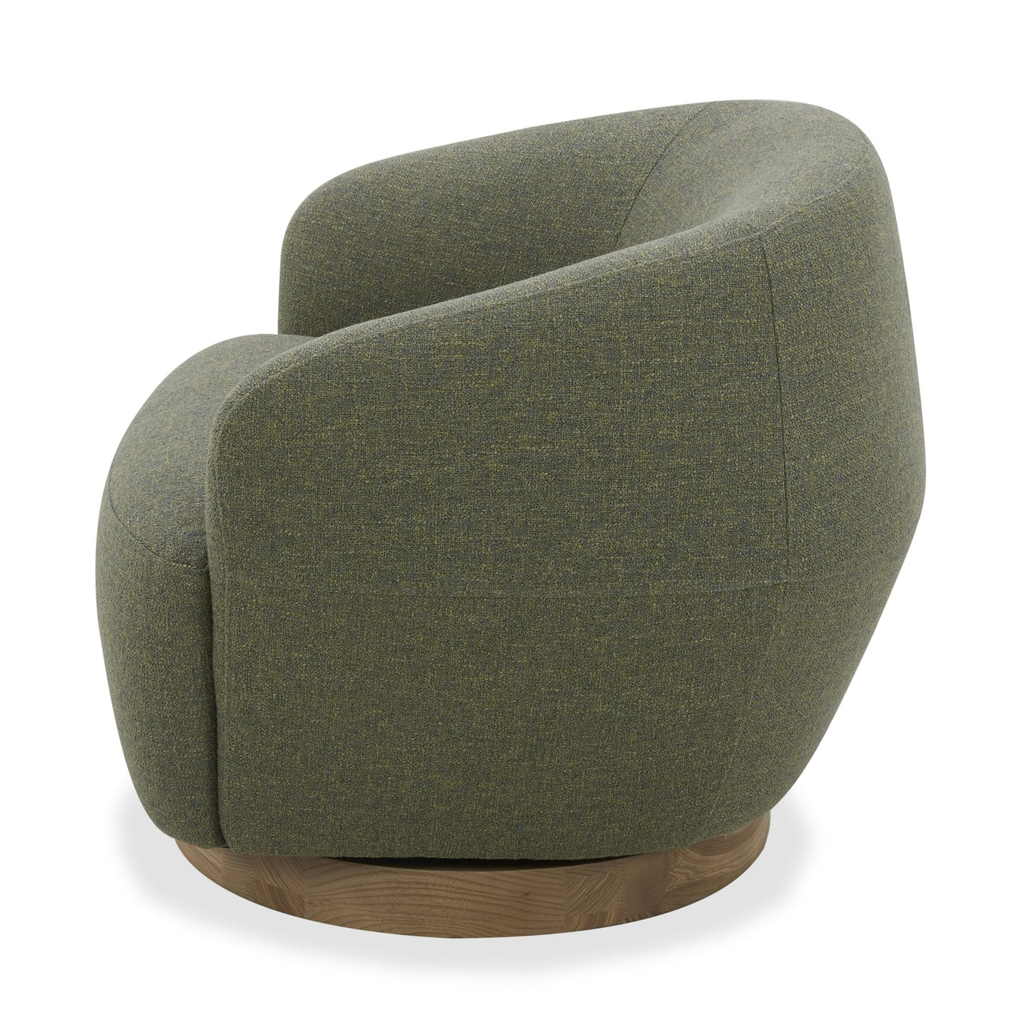Divani Casa Agatha Modern Hemp Fabric Swivel Accent Chair