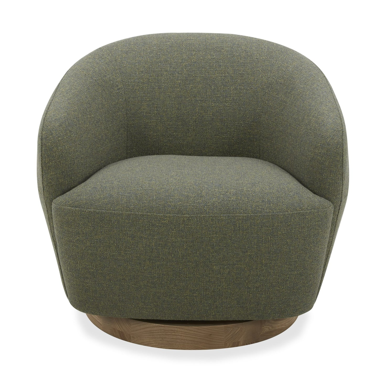Divani Casa Agatha Modern Hemp Fabric Swivel Accent Chair