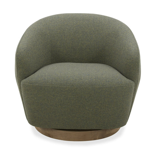 Divani Casa Agatha Modern Hemp Fabric Swivel Accent Chair