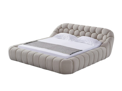Divani Casa Yolonda Modern Beige Fabric Bed