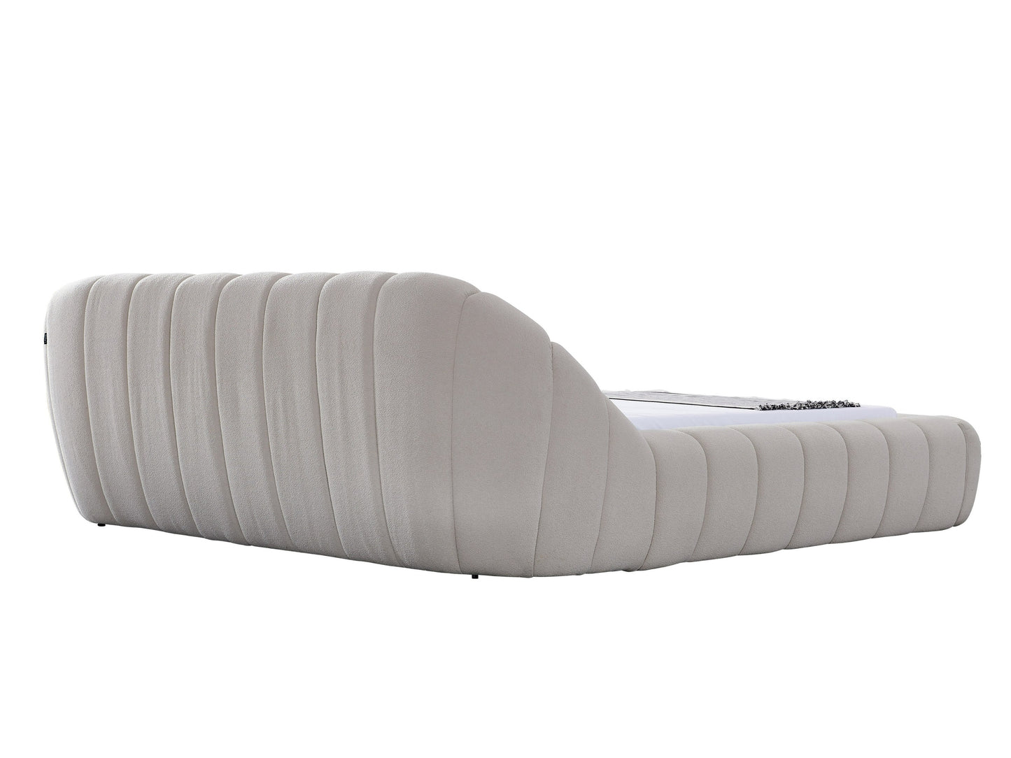 Divani Casa Yolonda Modern Beige Fabric Bed