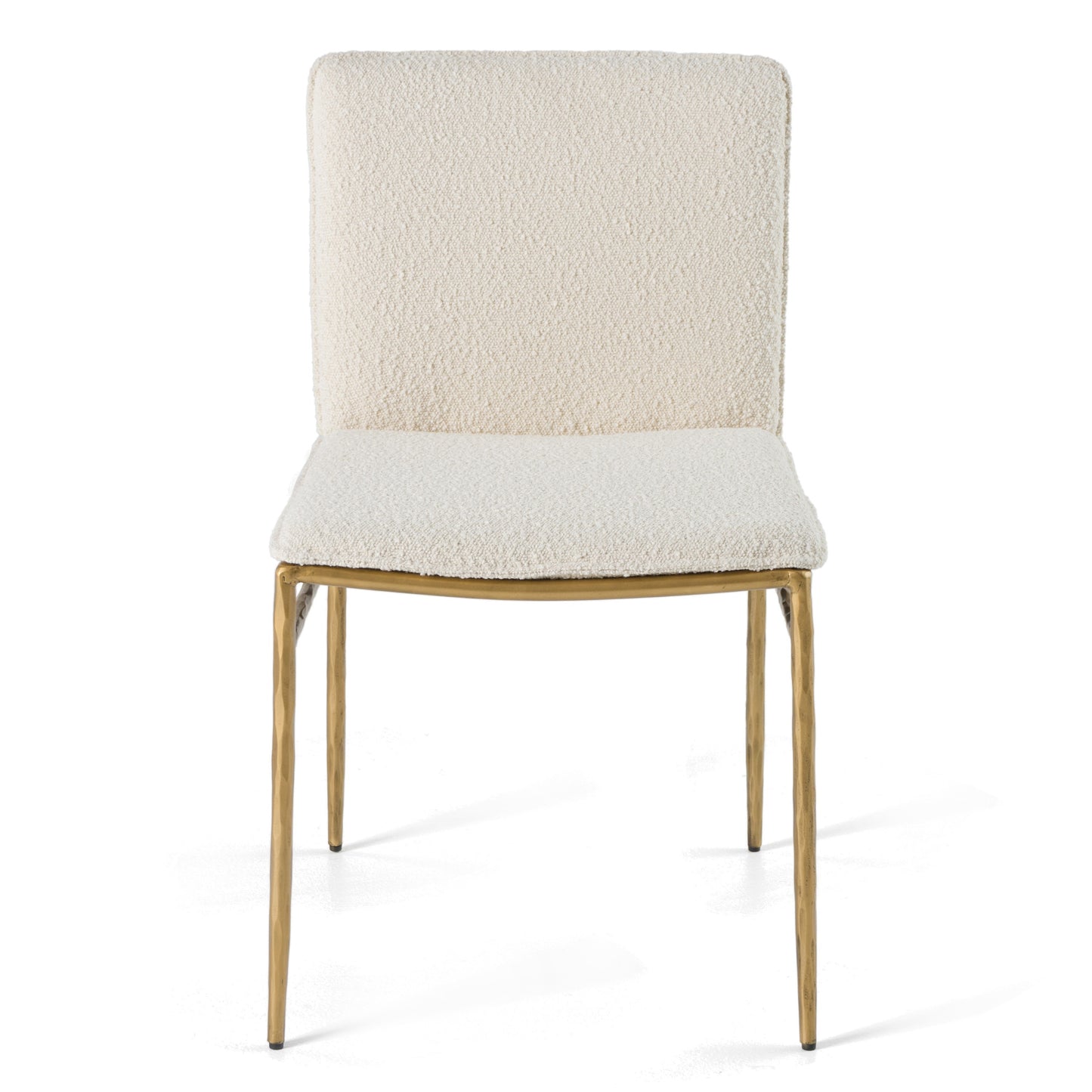 Modrest Atlanta Modern Off-White Fabric and Brass Dining Chair