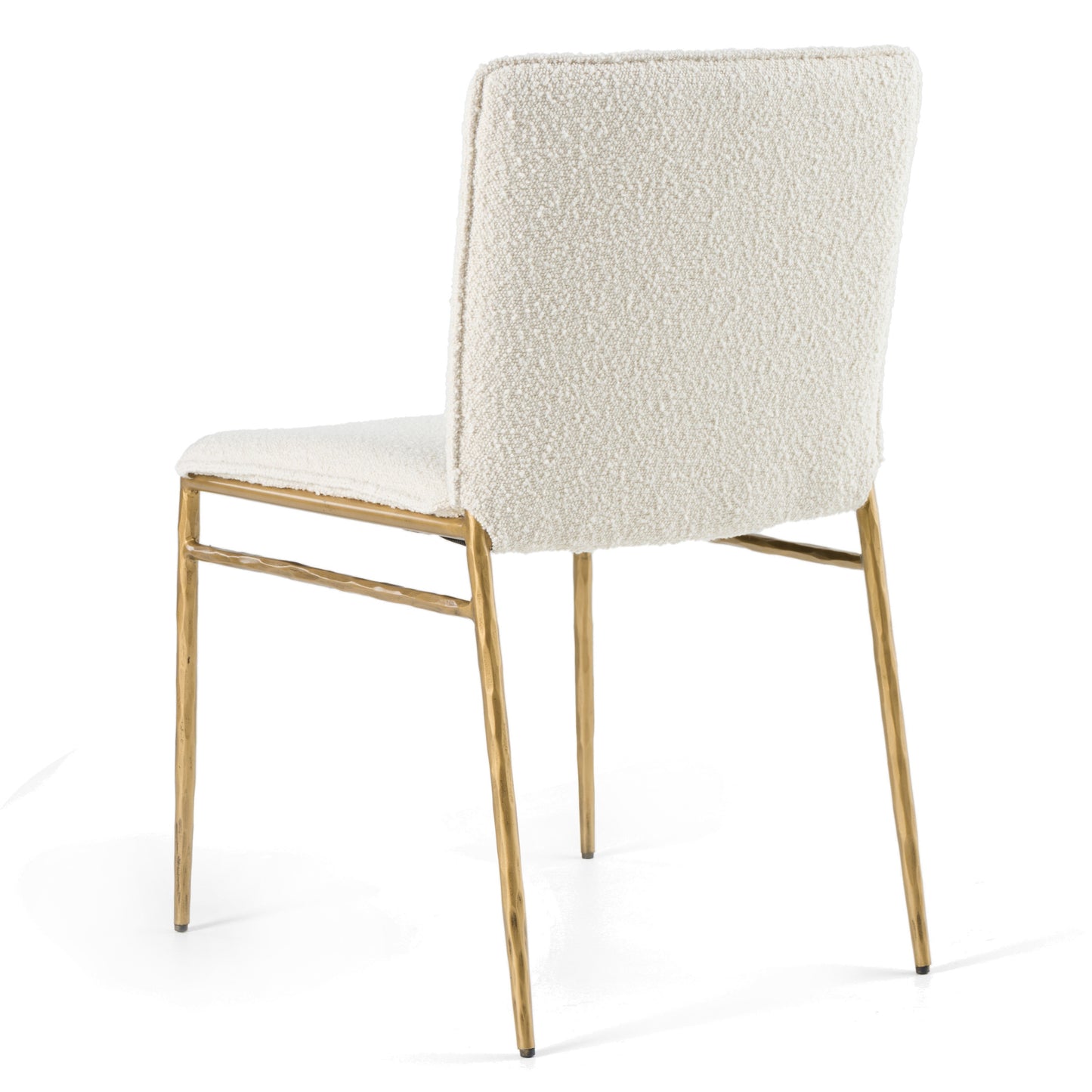 Modrest Atlanta Modern Off-White Fabric and Brass Dining Chair