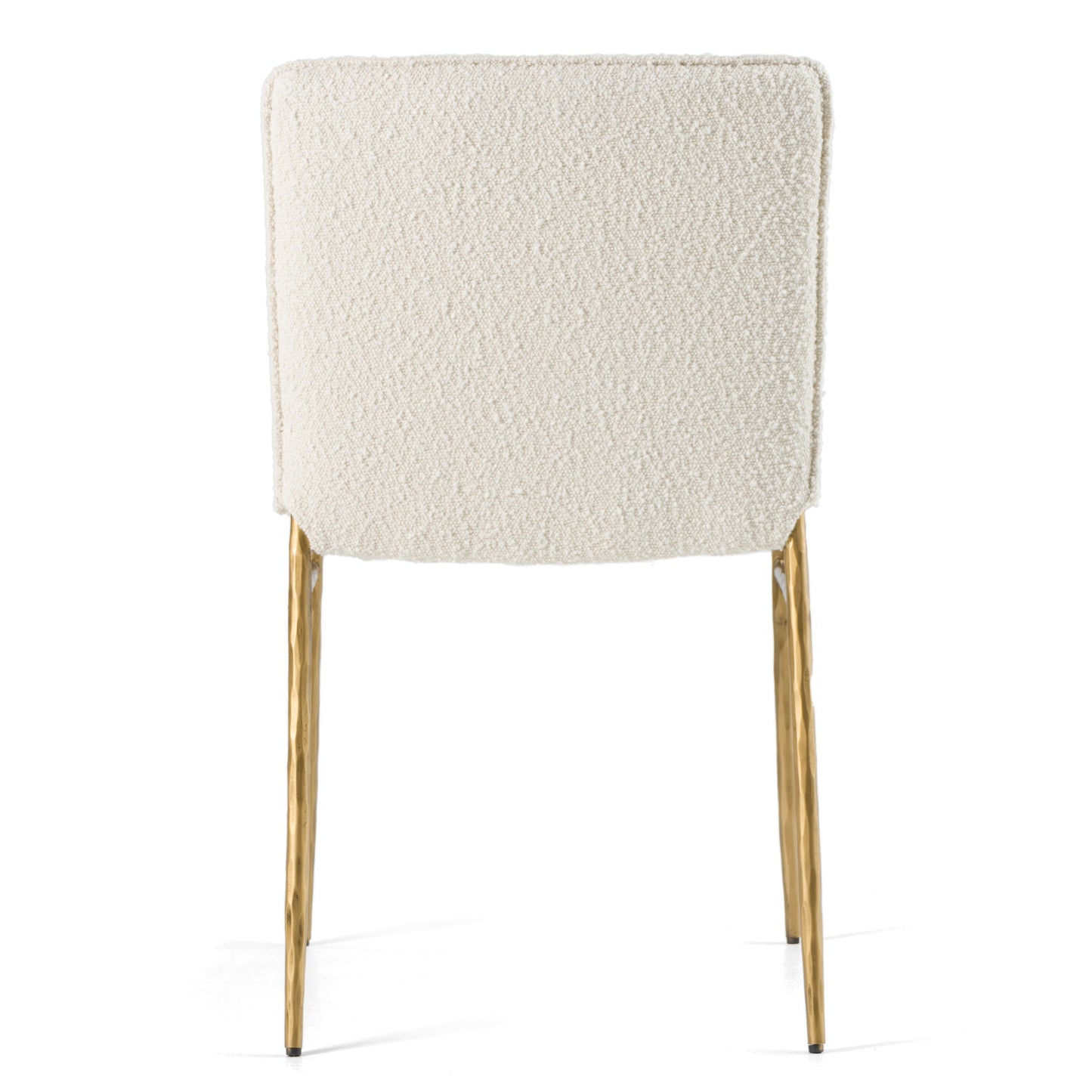 Modrest Atlanta Modern Off-White Fabric and Brass Dining Chair