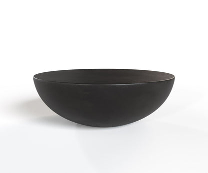 Modrest Bronte Modern Black Concrete Round Coffee Table