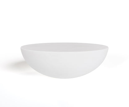 Modrest Bronte Modern White Concrete Round Coffee Table