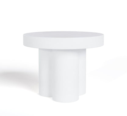 Modrest Bruni Modern White Concrete End Table