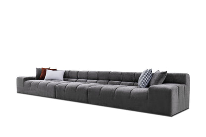 Divani Casa Rhonda Modern Grey Fabric 4-Seater Sofa