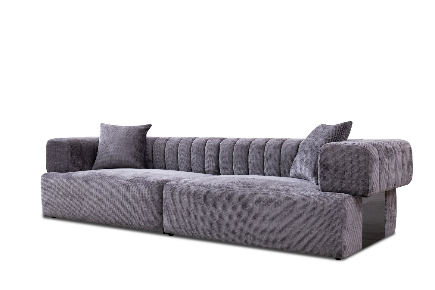 Divani Casa Moreno Modern Grey Fabric 4-Seater Sofa